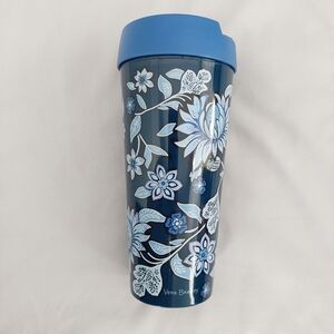 Vera Bradley Travel Mug Tumbler Blue Floral 16oz